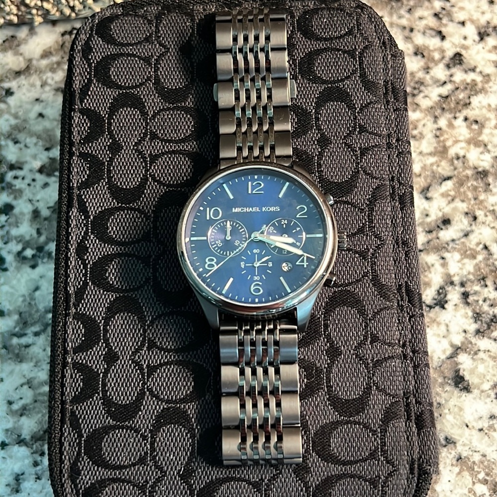Michael Kors Stainless Steel Wristwatch. Belated Father’s Day or for yourself.